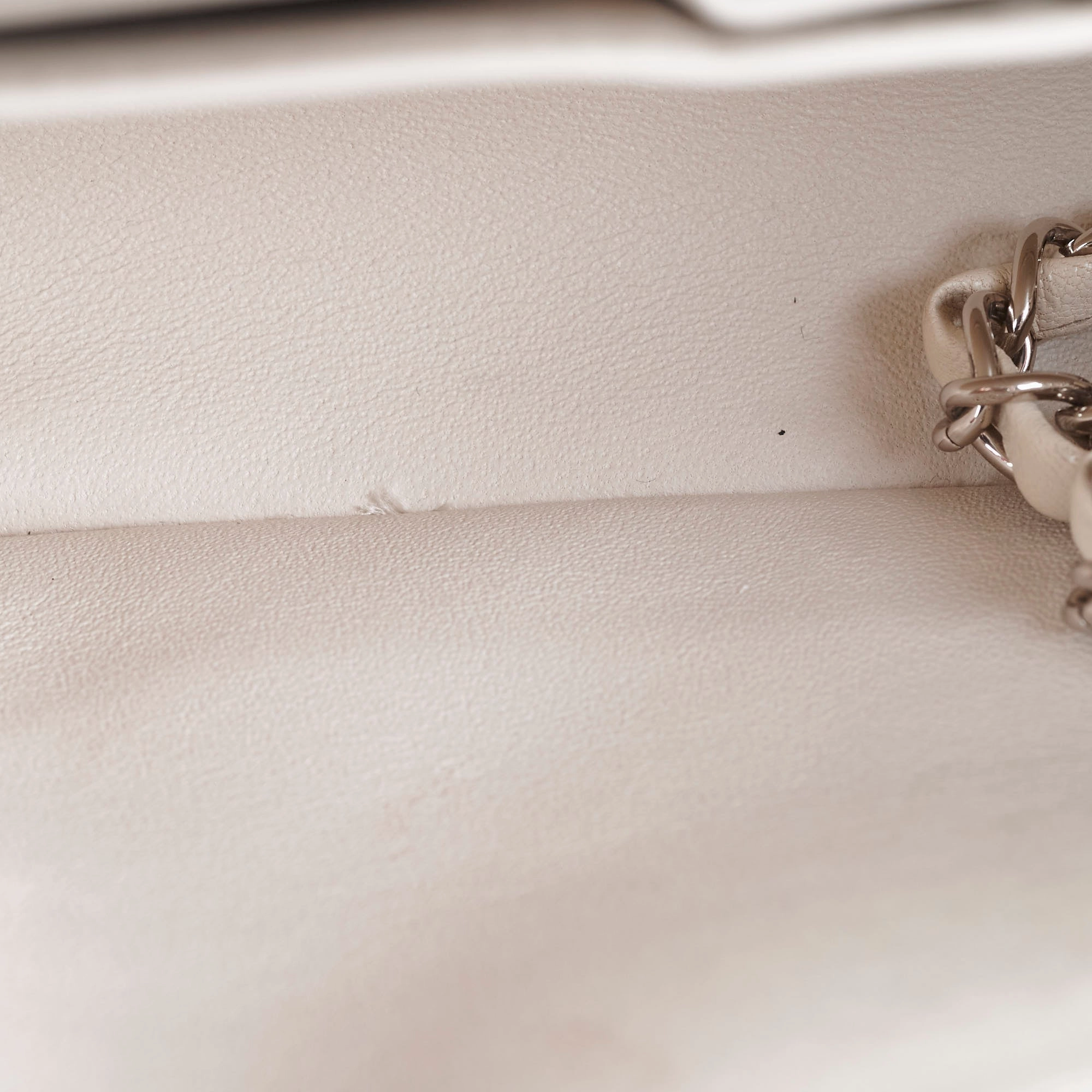 Chanel Classic Flap Small Lambskin Chevron Cream - Series 31