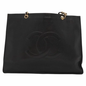 Chanel Coco Mark Leather Tote Bag (Pre-Owned)