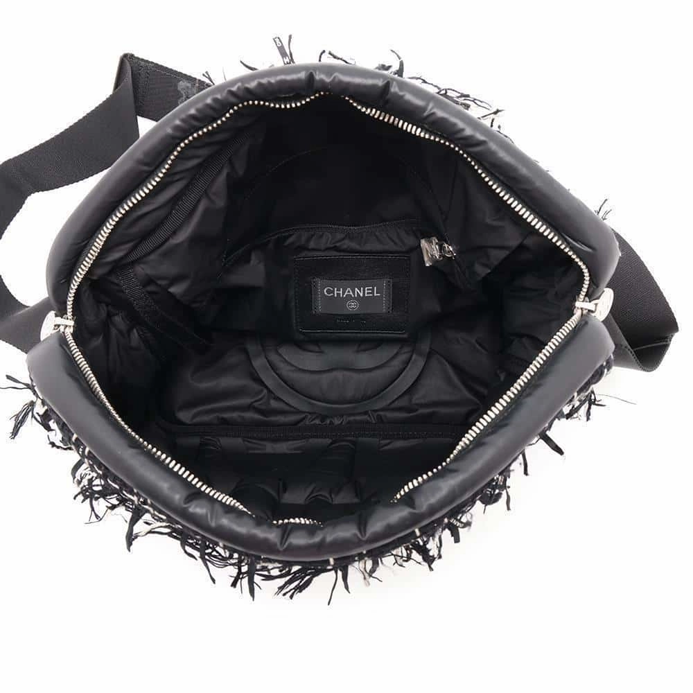CHANEL Coco Neige Shoulder Bag BlackA57587 Nylon Tweed