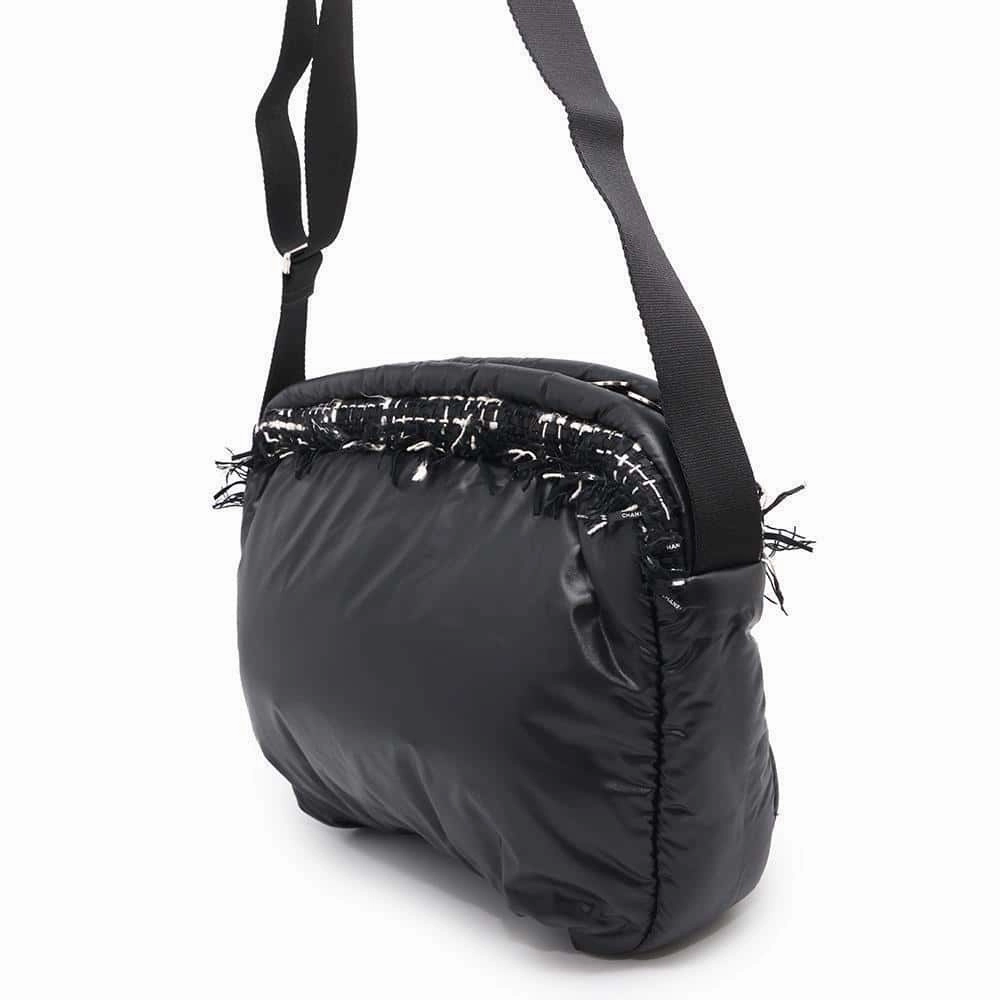 CHANEL Coco Neige Shoulder Bag BlackA57587 Nylon Tweed