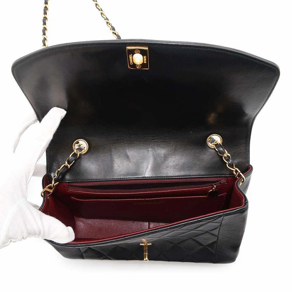 CHANEL Diana Matelasse ChainShoulder Bag BlackA01165 Lambskin