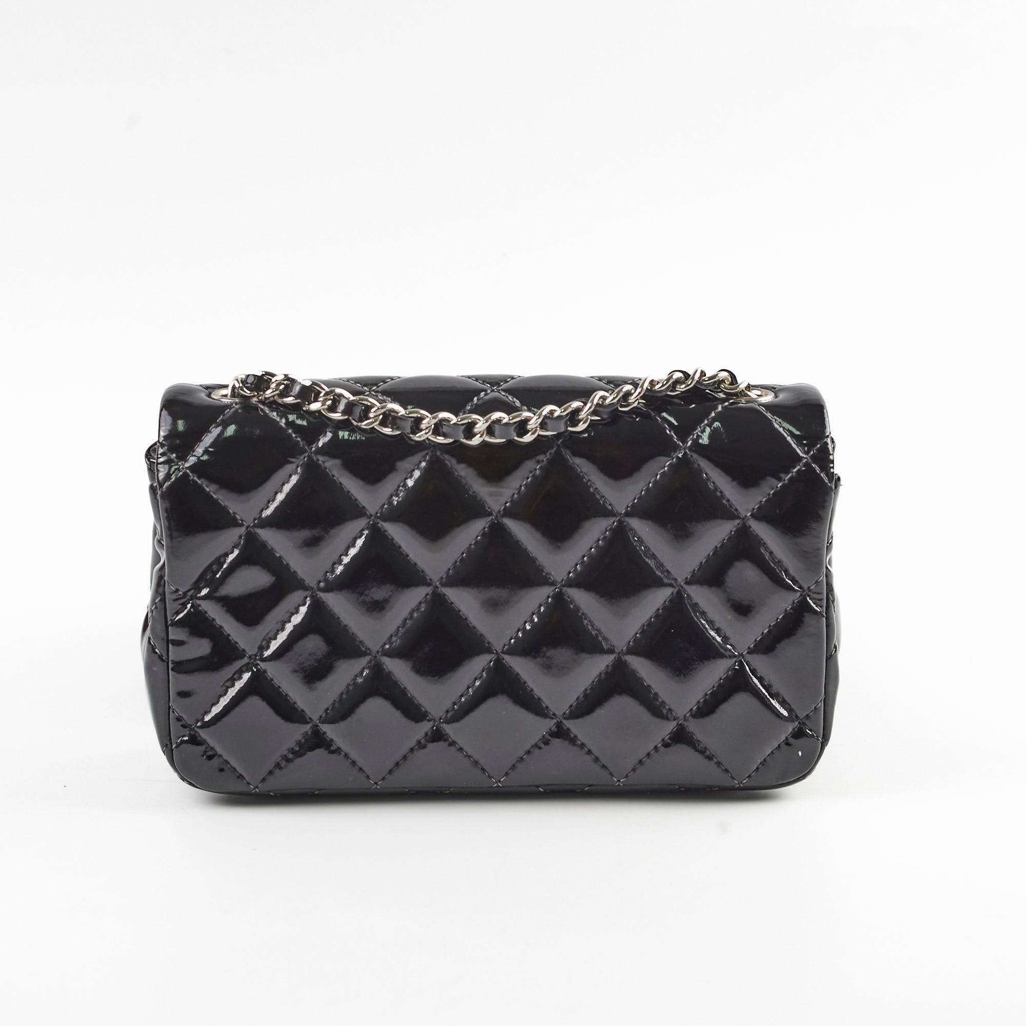 Chanel Extra Mini Patent Flap Black