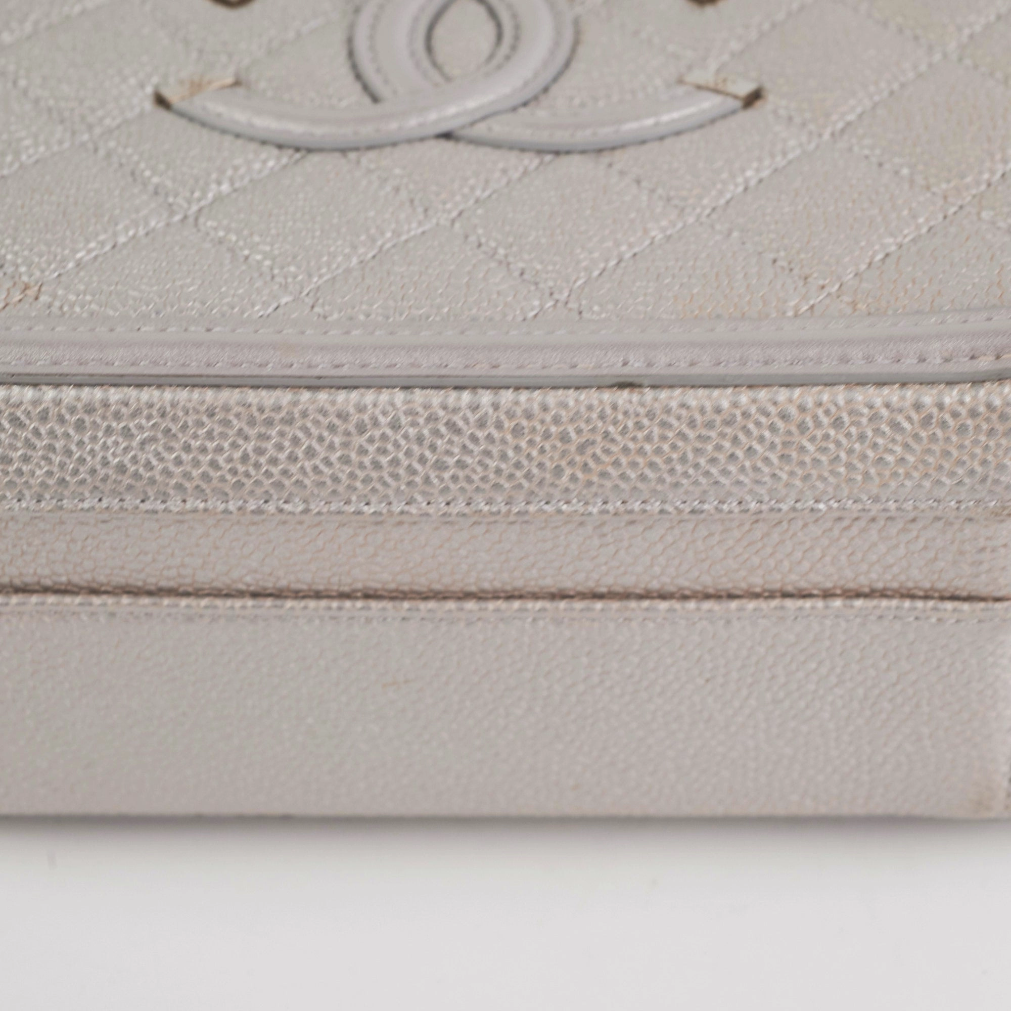 Chanel Filigree Silver Caviar Medium Vanity