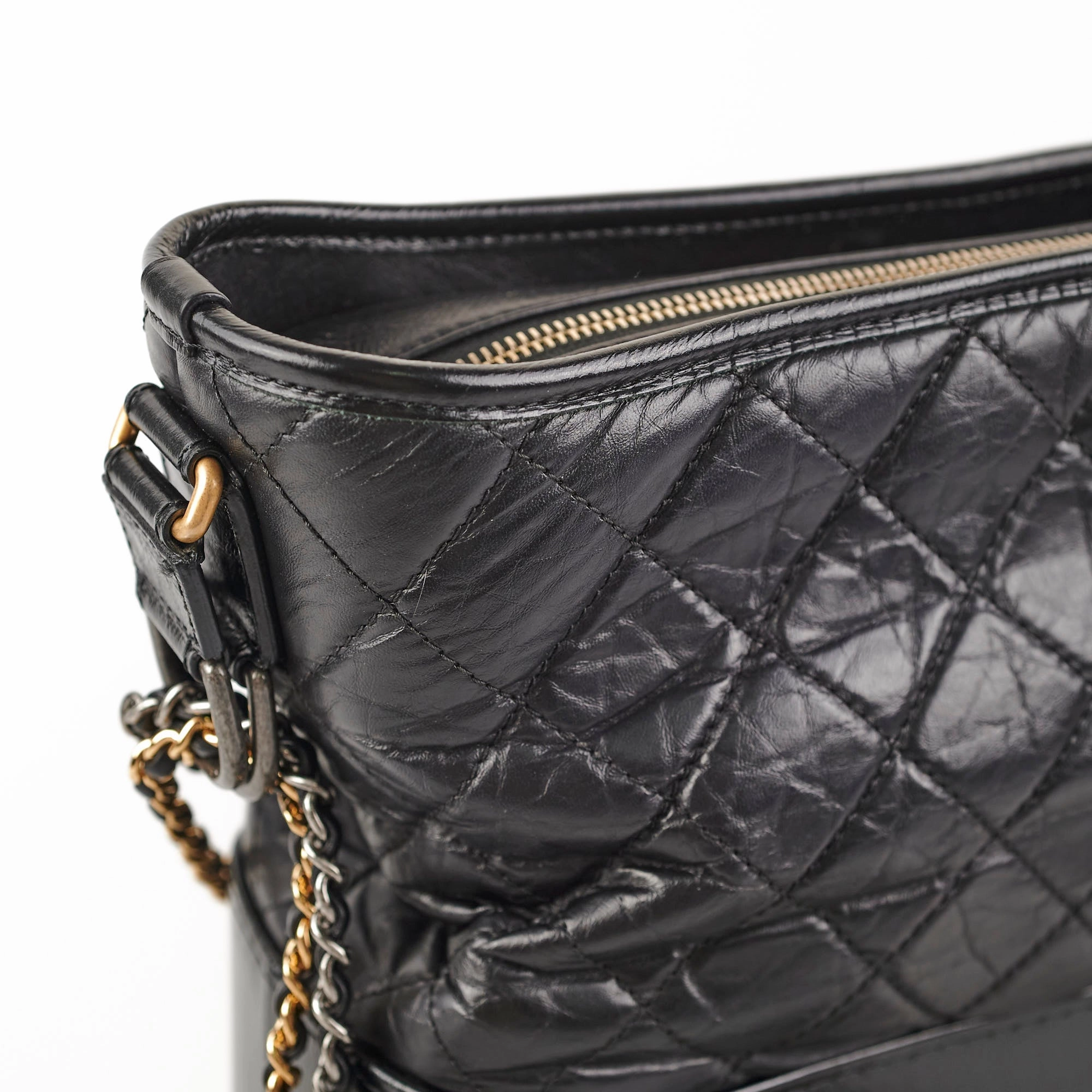 Chanel Gabriel Medium Hobo Calfskin Black