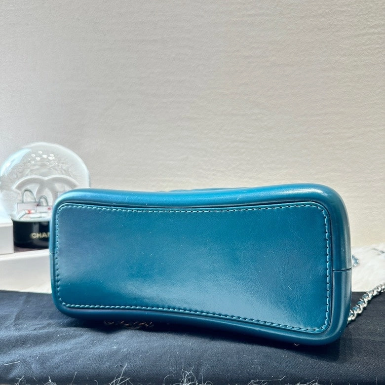 Chanel Gabrielle Medium Backpack Blue Leather Bag
