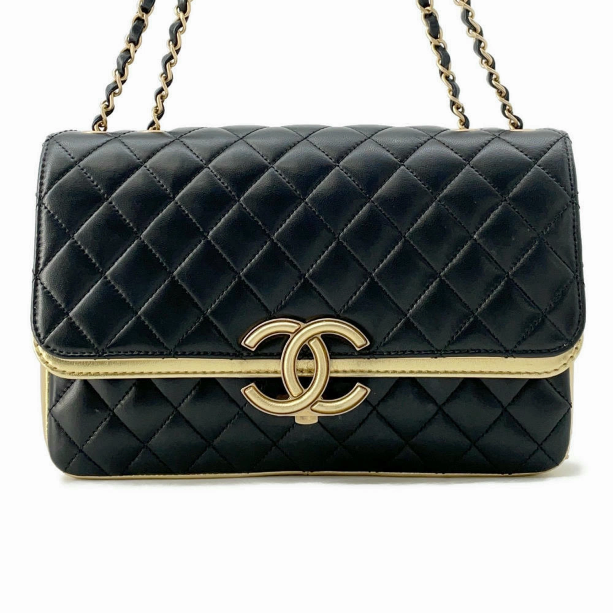 Chanel gold Leather Shoulder Bag (Pre-Owned)