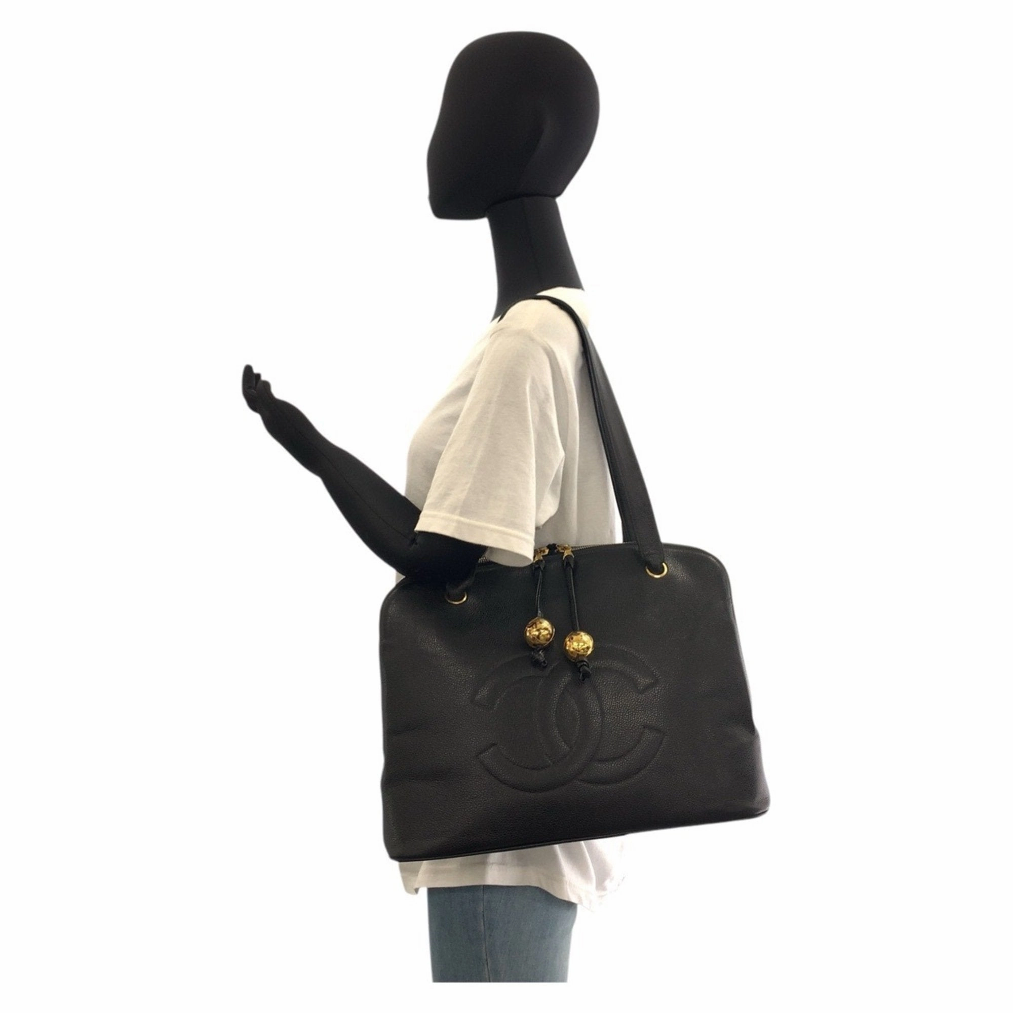 Chanel Grained Calfskin Shoulder Bag Tote Bag (Pre-Owned)