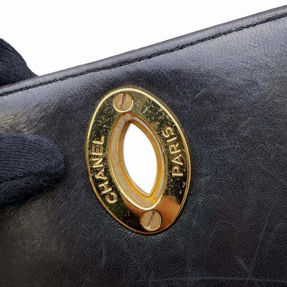 CHANEL Jumbo Matelasse Shoulder Bag Black Lambskin