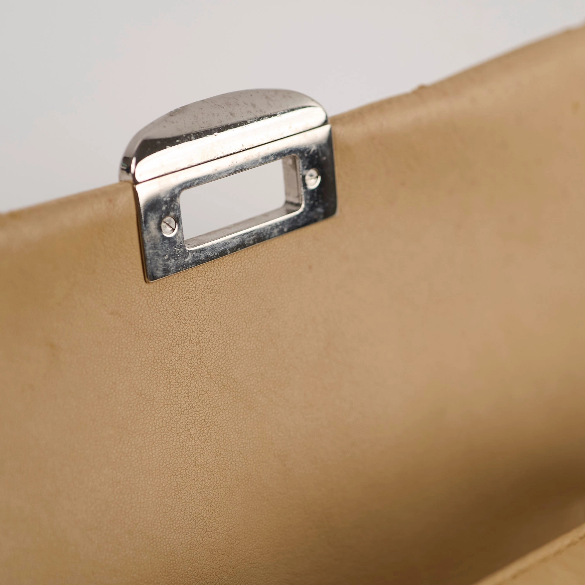 Chanel Lambskin Flap Bag Beige