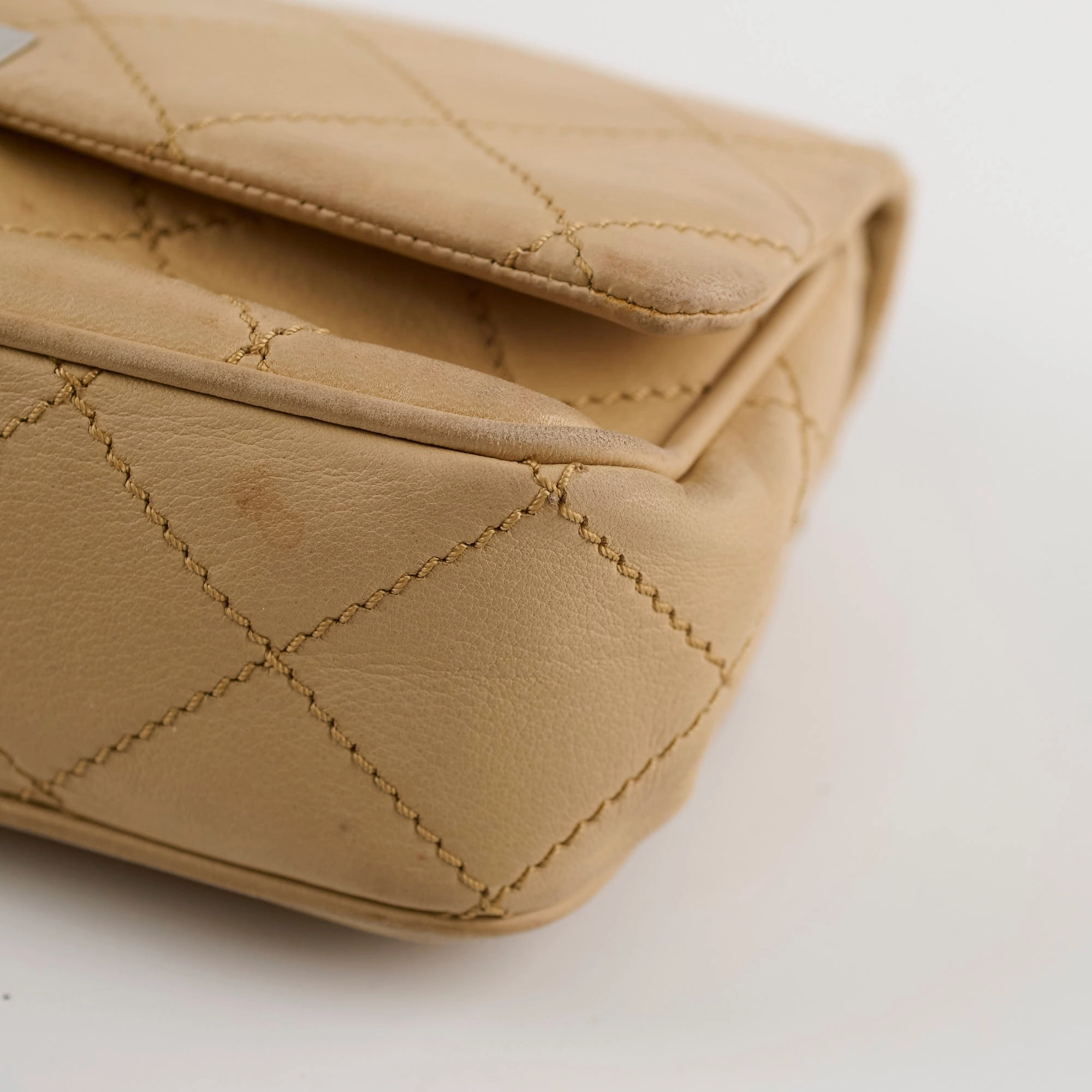 Chanel Lambskin Flap Bag Beige