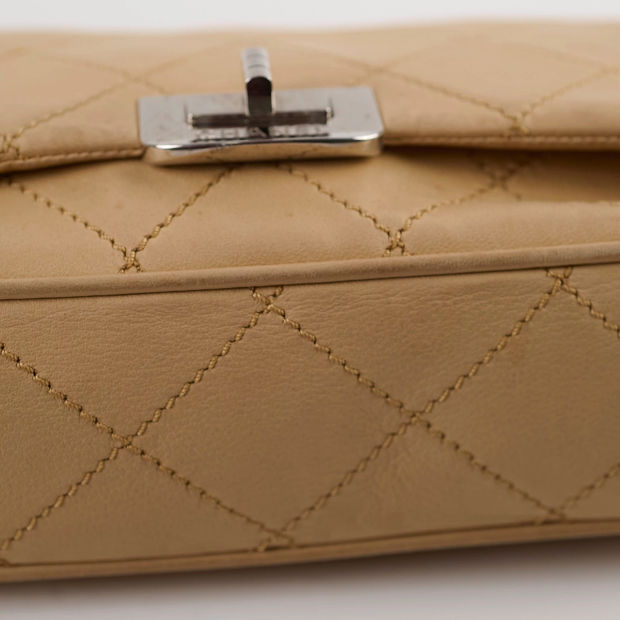 Chanel Lambskin Flap Bag Beige
