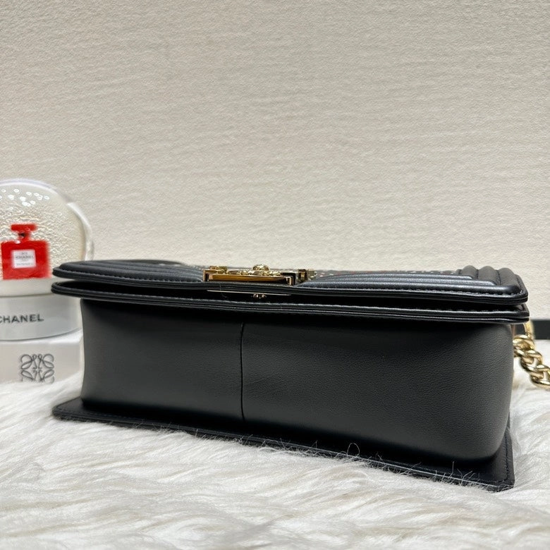 Chanel Le Boy Black Shoulder Bag - Preloved