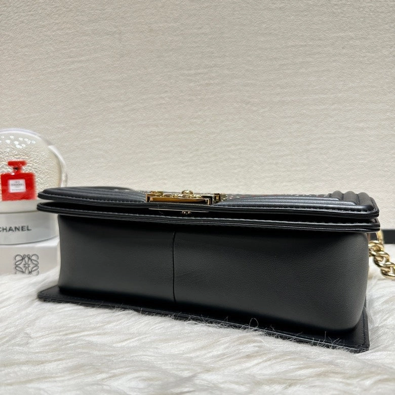 Chanel Le Boy Black Shoulder Bag - Preloved