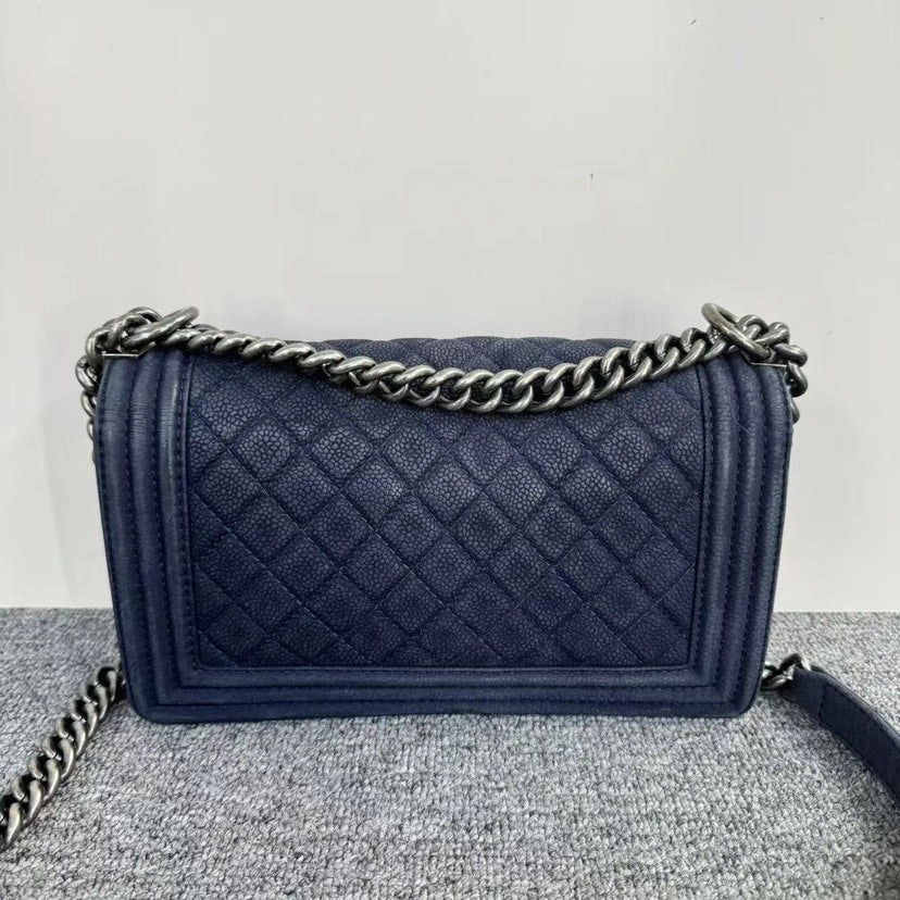 Chanel Le Boy Navy Shoulder Bag