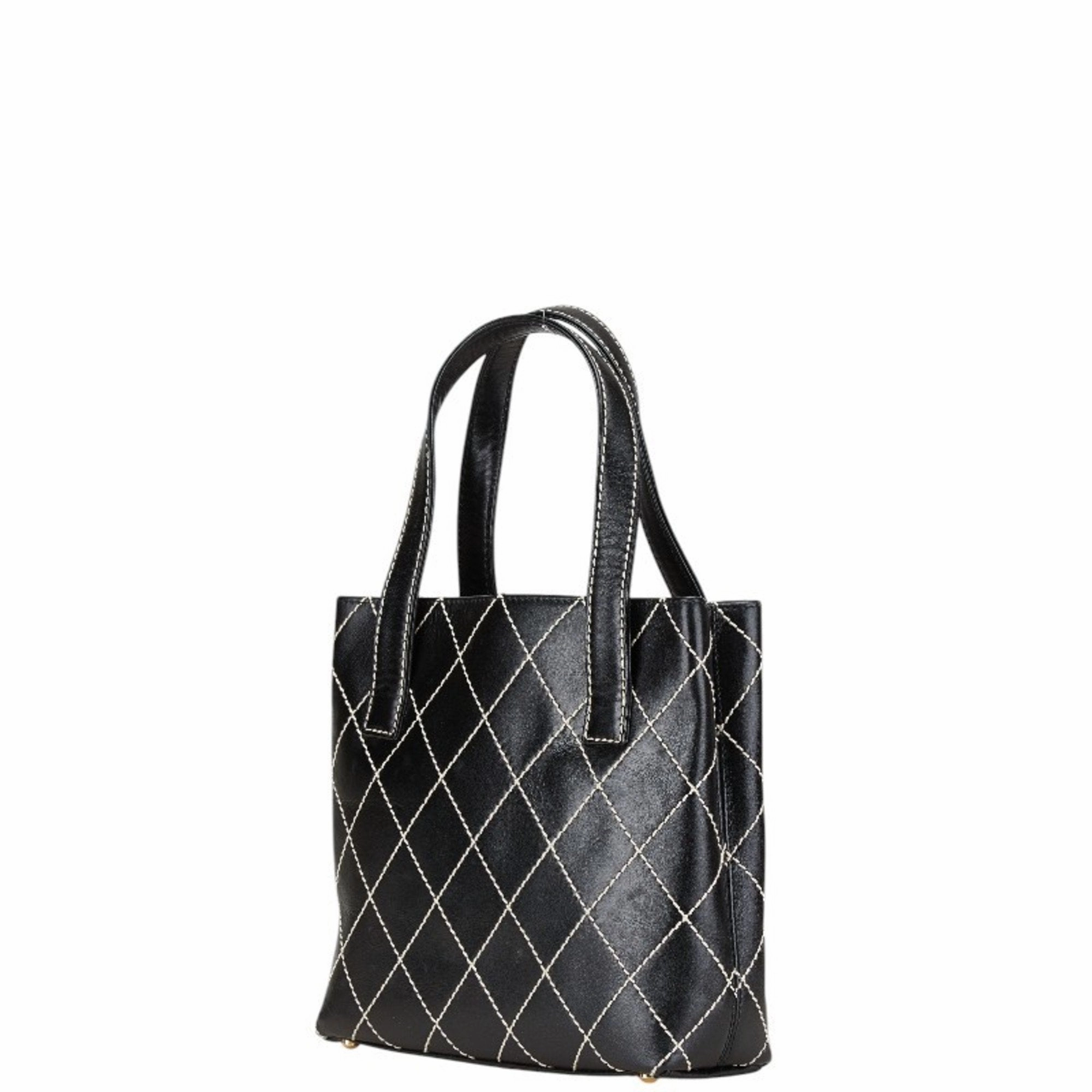 Chanel Leather Handbag Tote Bag (Pre-Owned)