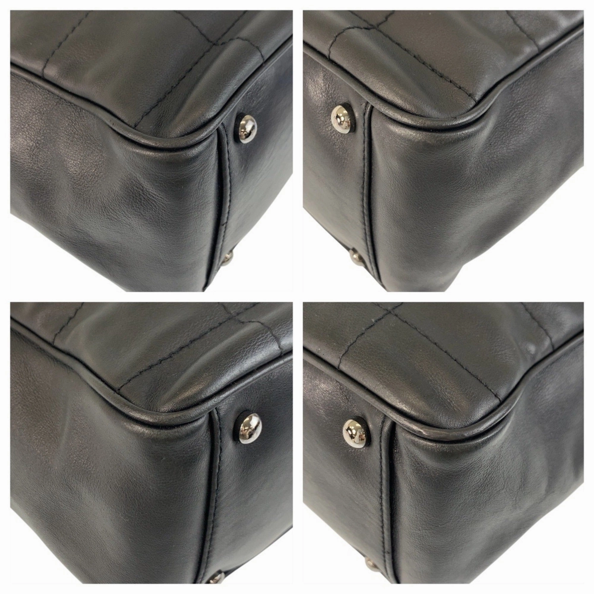 Chanel Leather Handbag Tote Bag (Pre-Owned)
