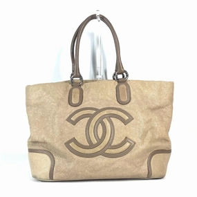 Chanel Leather Shoulder Bag Tote Bag (Pre-Owned)