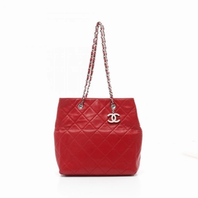 Chanel Matelasse Lambskin Tote Bag Red