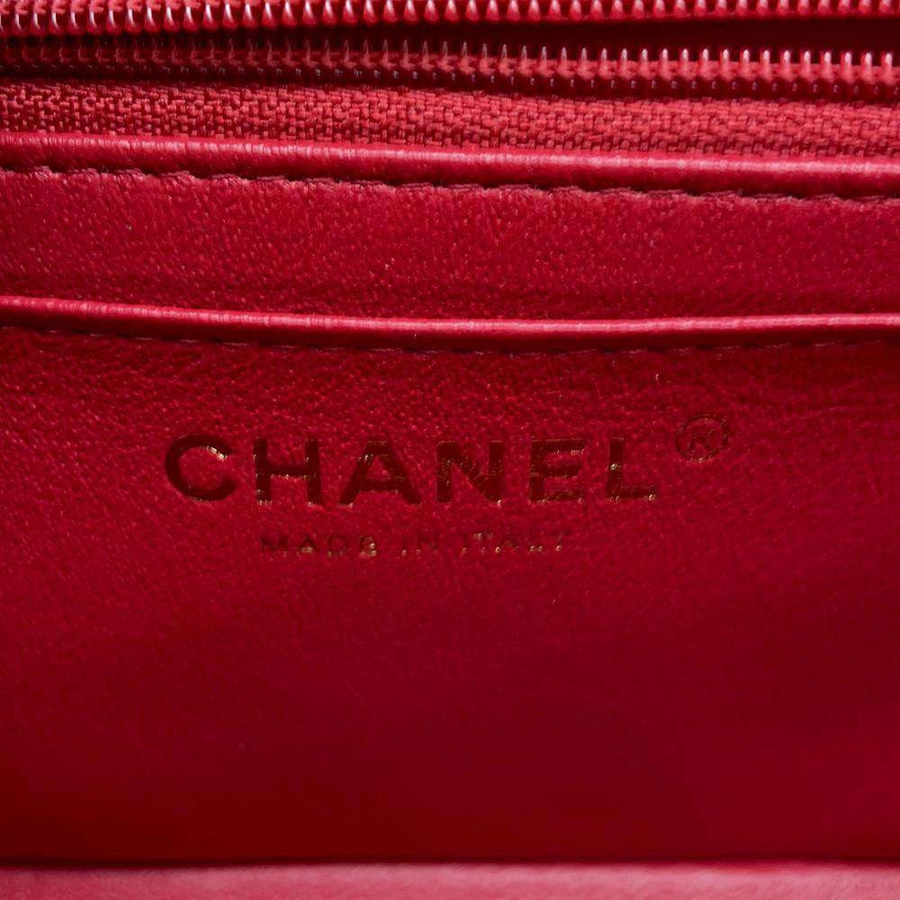 CHANEL Matelasse Top Handle ChainShoulder Bag RedAS2431 Lambskin