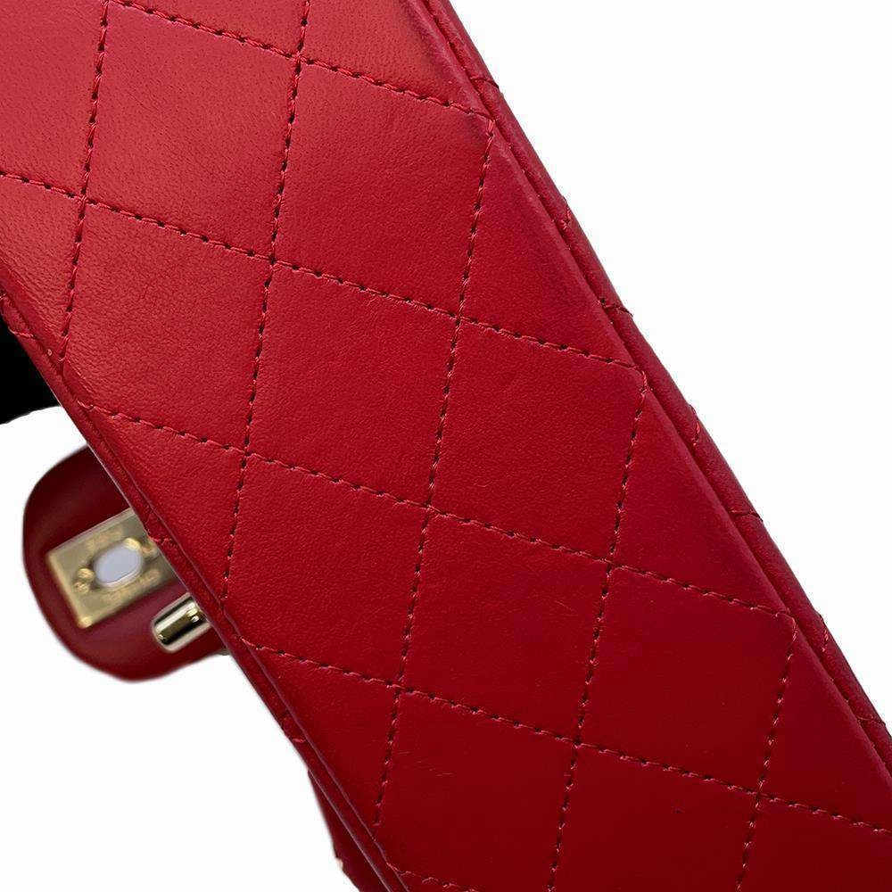 CHANEL Matelasse Top Handle ChainShoulder Bag RedAS2431 Lambskin