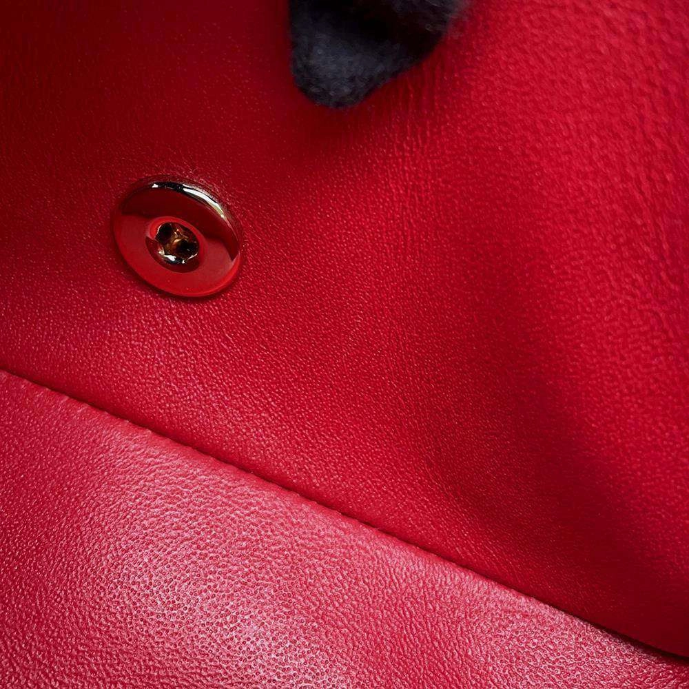 CHANEL Matelasse Top Handle ChainShoulder Bag RedAS2431 Lambskin