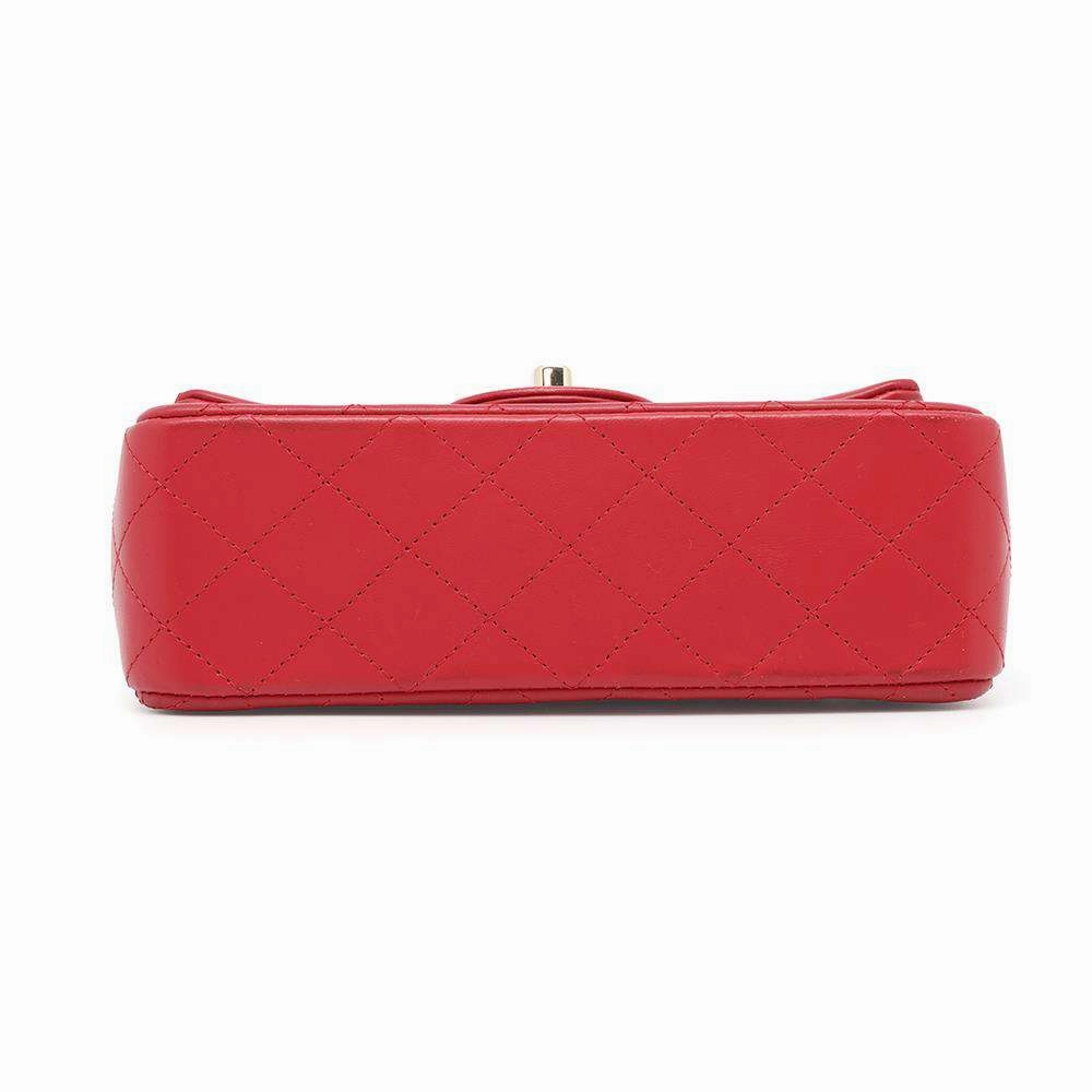 CHANEL Matelasse Top Handle ChainShoulder Bag RedAS2431 Lambskin