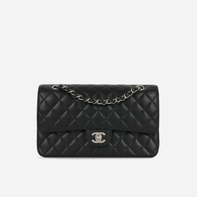 Chanel Medium Classic Flap Black Caviar SHW
