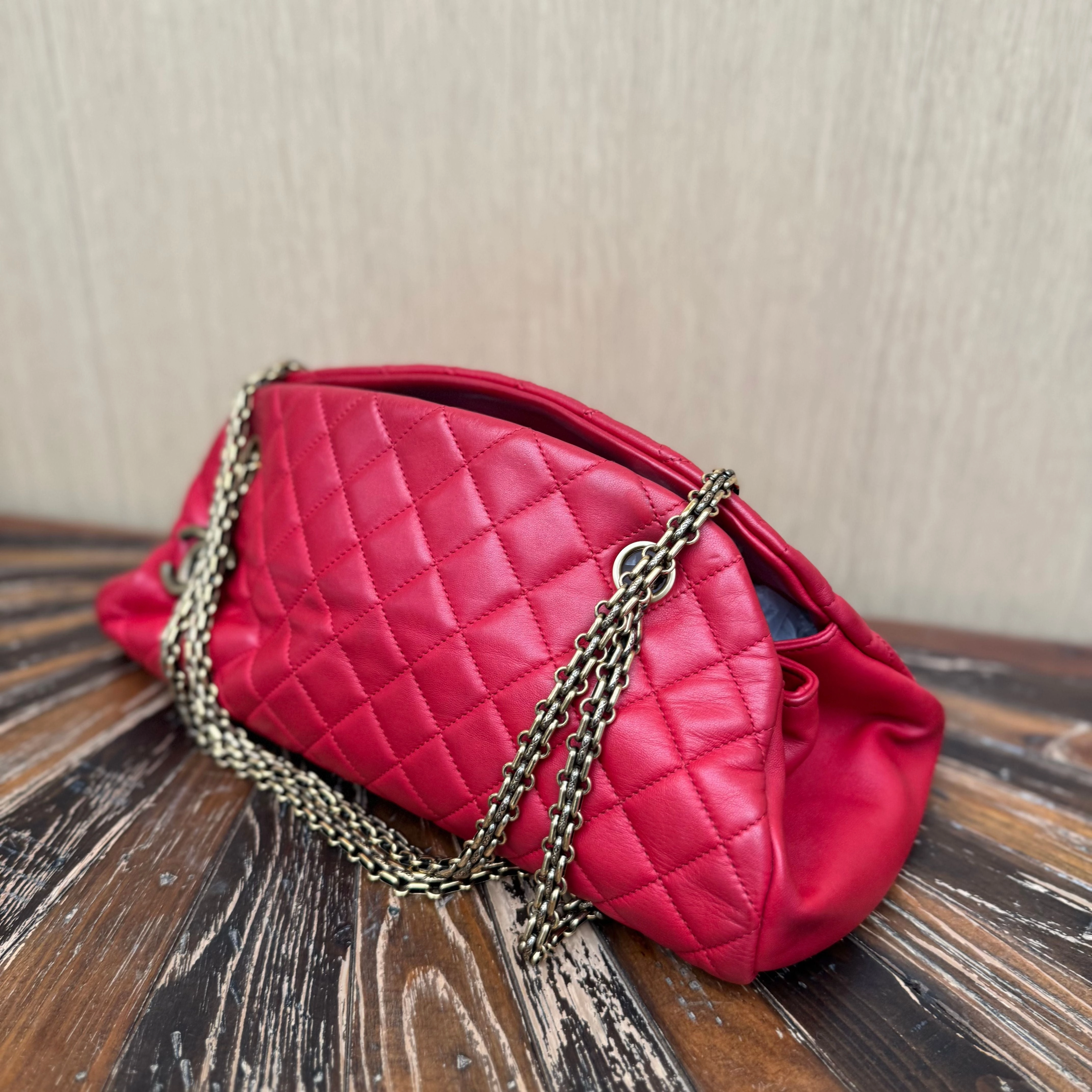 Chanel Medium Just Mademoiselle - Red Shoulder Bags, Handbags 3229