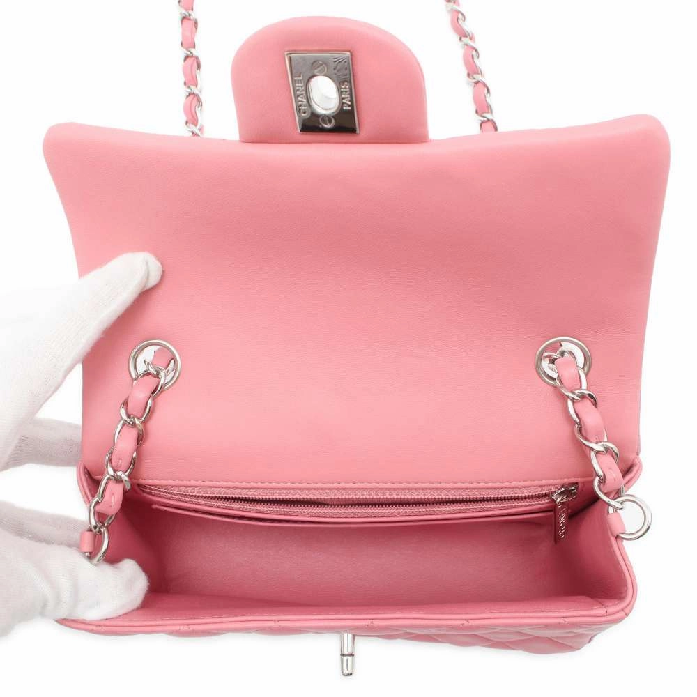 CHANEL Mini Matelasse ChainShoulder Bag PinkA69900 Lambskin Size Mini