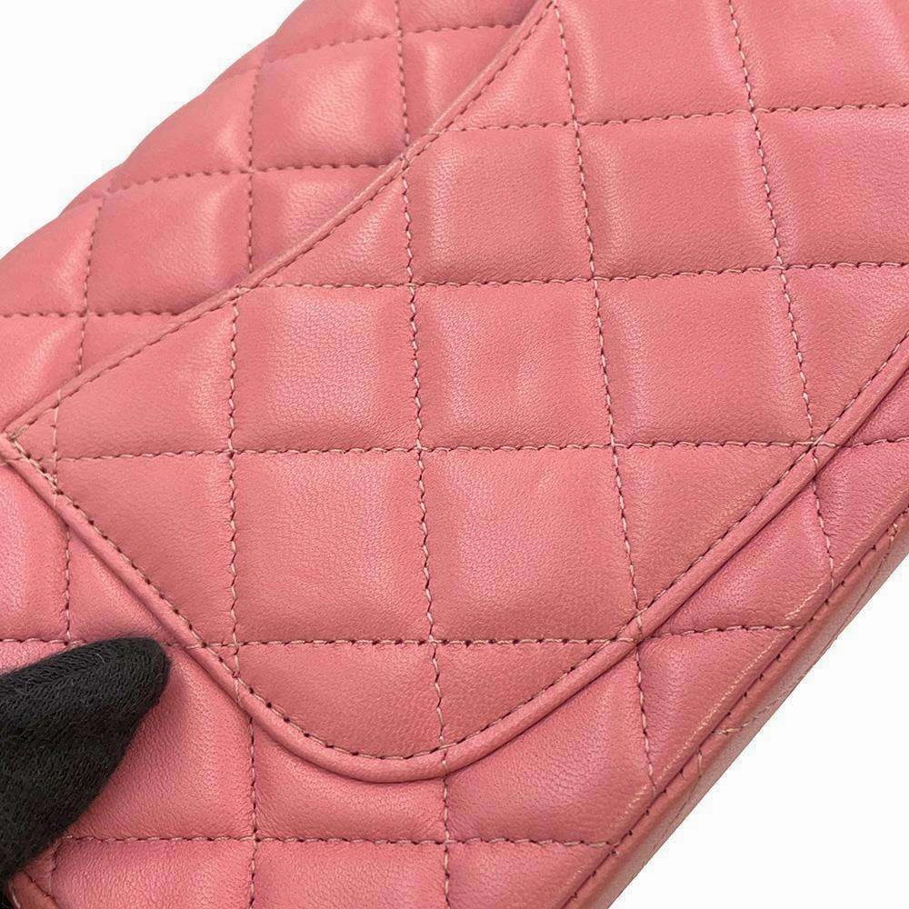 CHANEL Mini Matelasse ChainShoulder Bag PinkA69900 Lambskin Size Mini