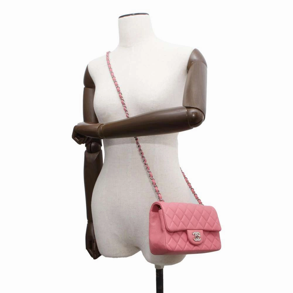 CHANEL Mini Matelasse ChainShoulder Bag PinkA69900 Lambskin Size Mini