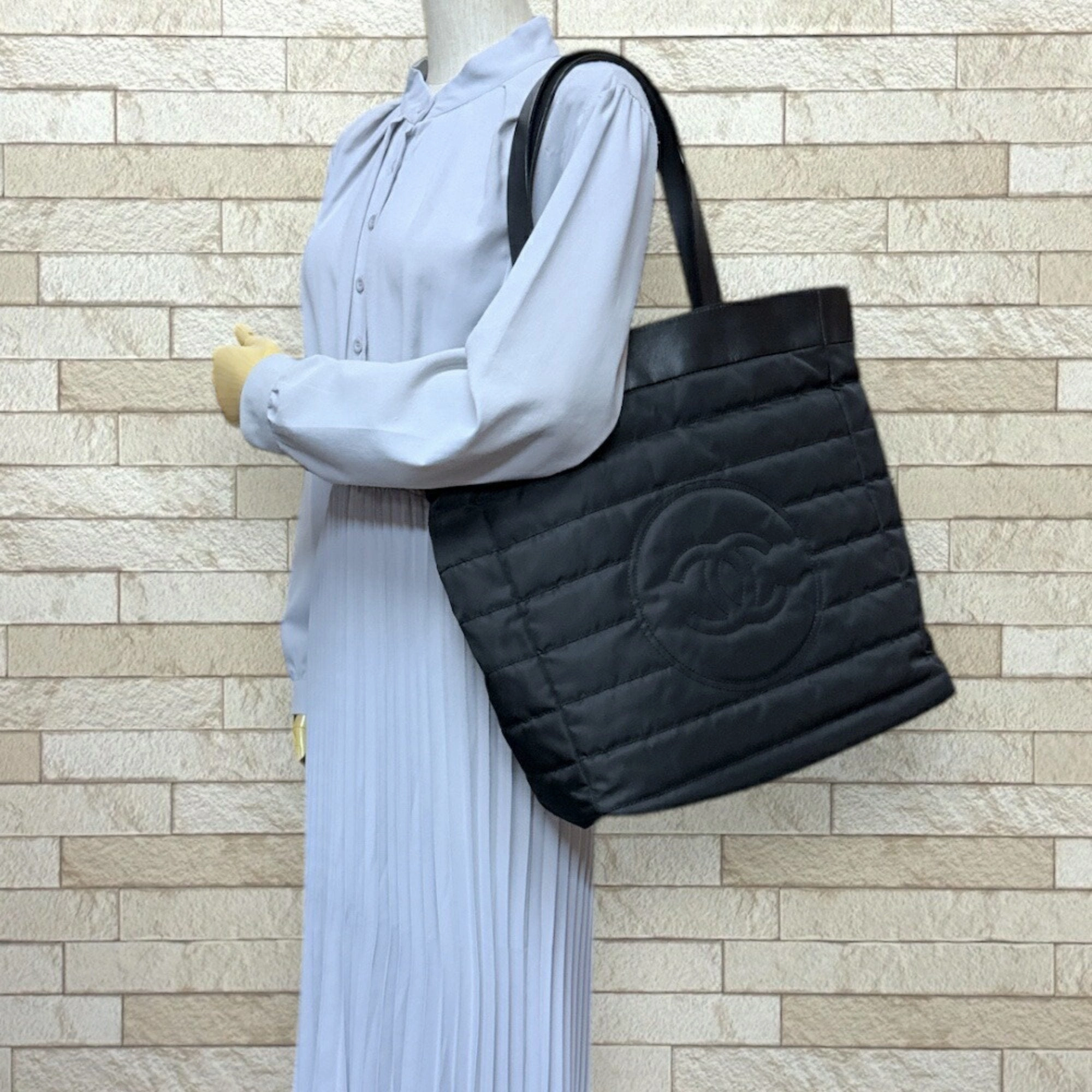 Chanel Nylon Cotton Tote Bag (Pre-Owned)