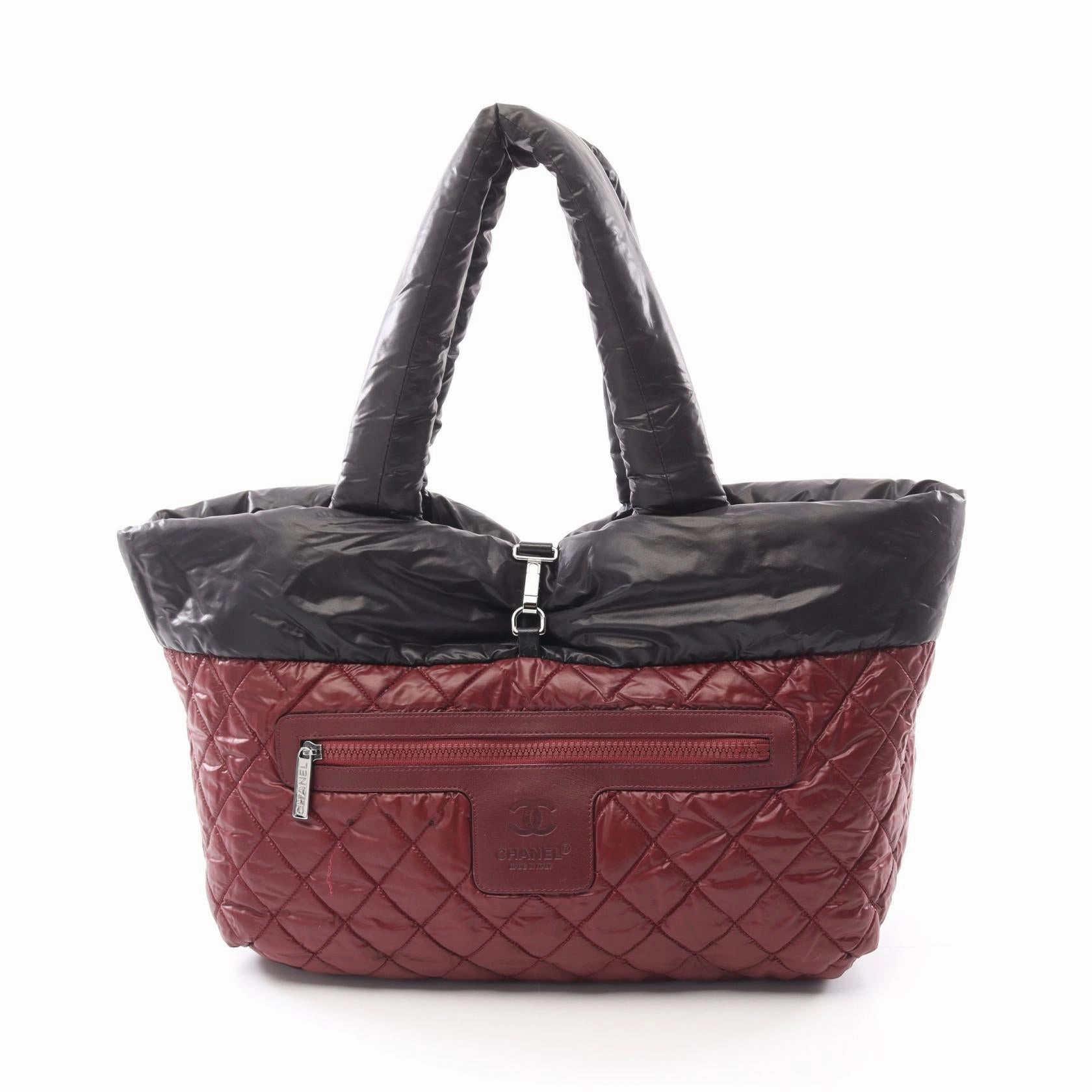 Chanel Nylon Leather Coco Cocoon MM Tote Bag