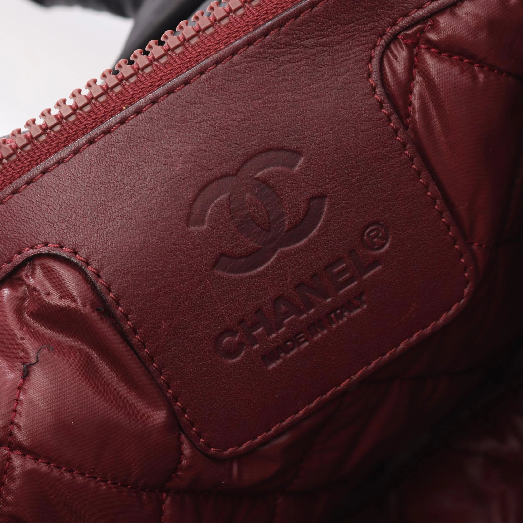 Chanel Nylon Leather Coco Cocoon MM Tote Bag