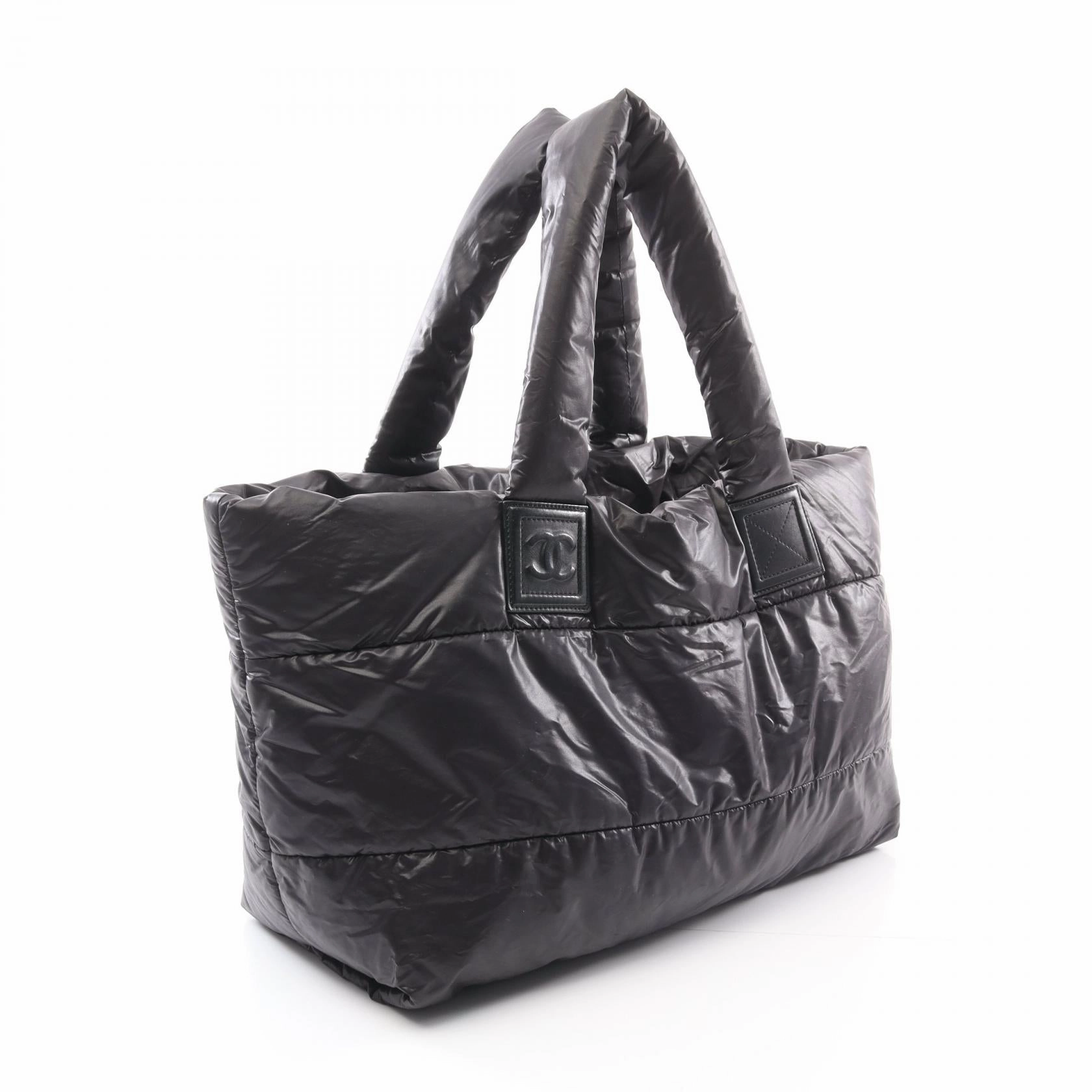 Chanel Nylon Leather Coco Cocoon MM Tote Bag