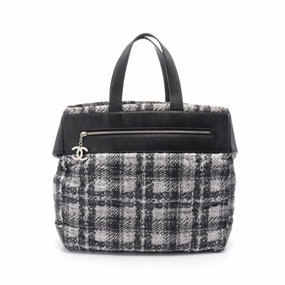 Chanel Nylon Leather Coco Mark Tote Bag