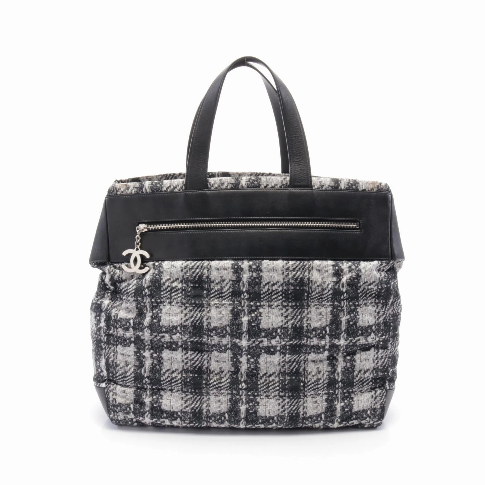 Chanel Nylon Leather Coco Mark Tote Bag