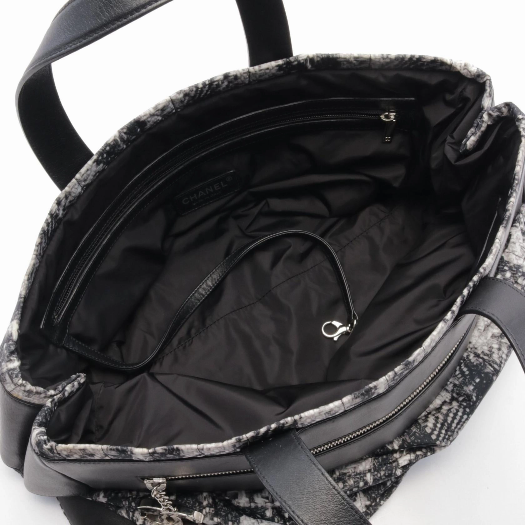 Chanel Nylon Leather Coco Mark Tote Bag