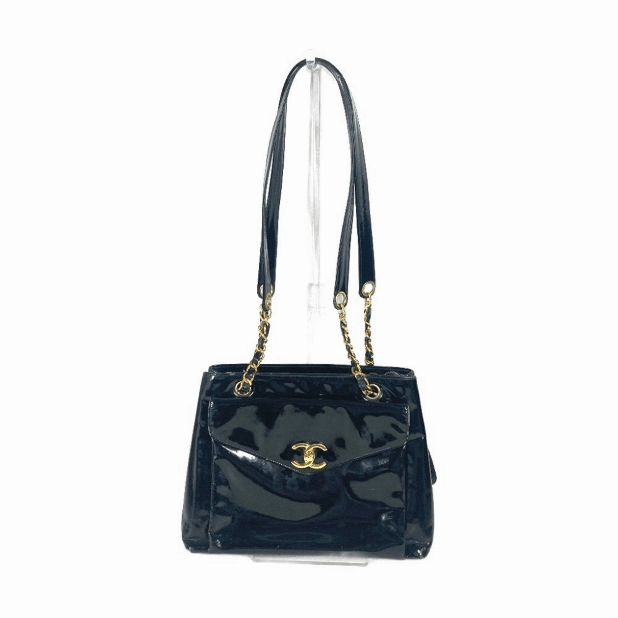 Chanel Patent Leather Shoulder Bag Tote Bag (Pre-Owned)
