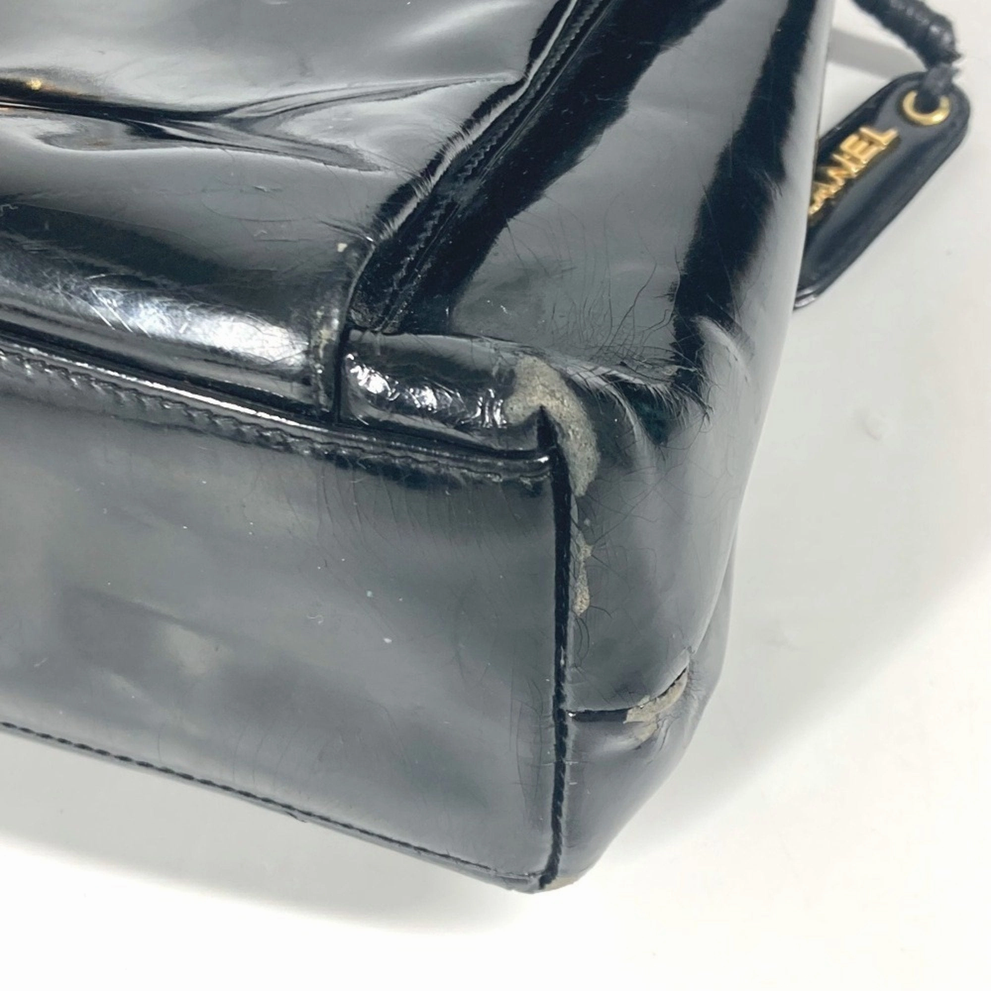Chanel Patent Leather Shoulder Bag Tote Bag (Pre-Owned)