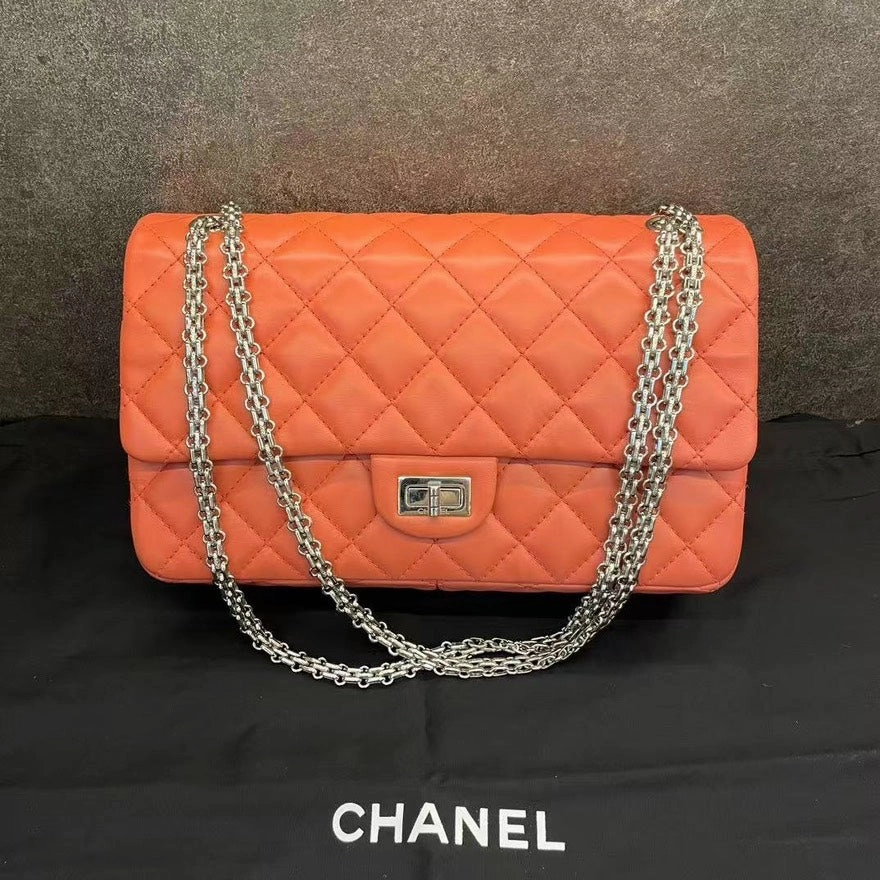 Chanel Preloved Reissue 2.55 Coral Shoulder Bag