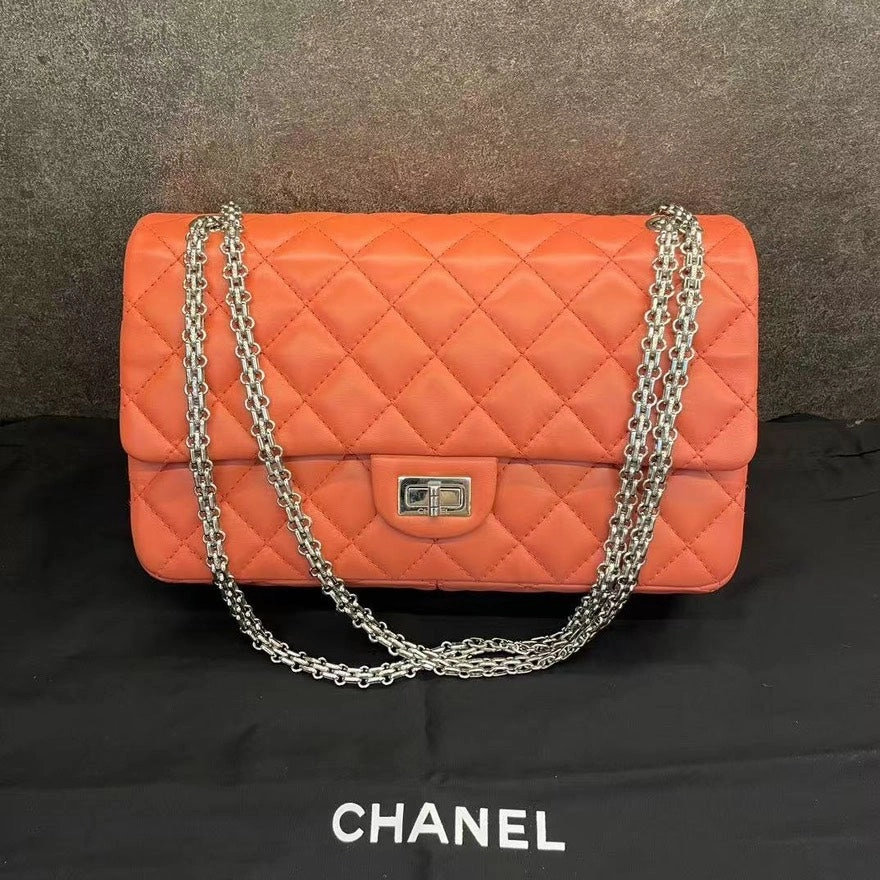 Chanel Preloved Reissue 2.55 Coral Shoulder Bag