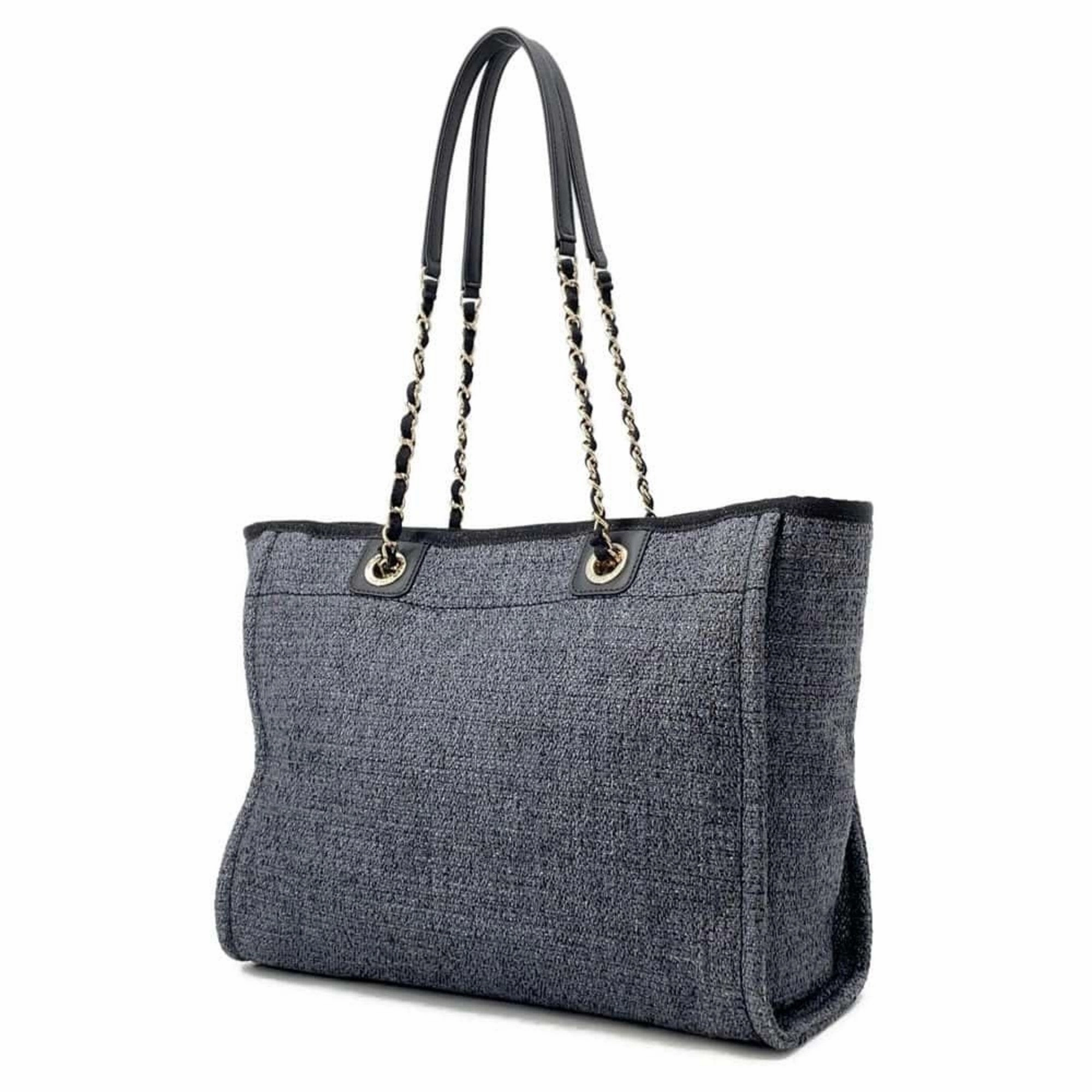 Chanel Raffia Leather Shopping Bag Tote Bag (Pre-Owned)