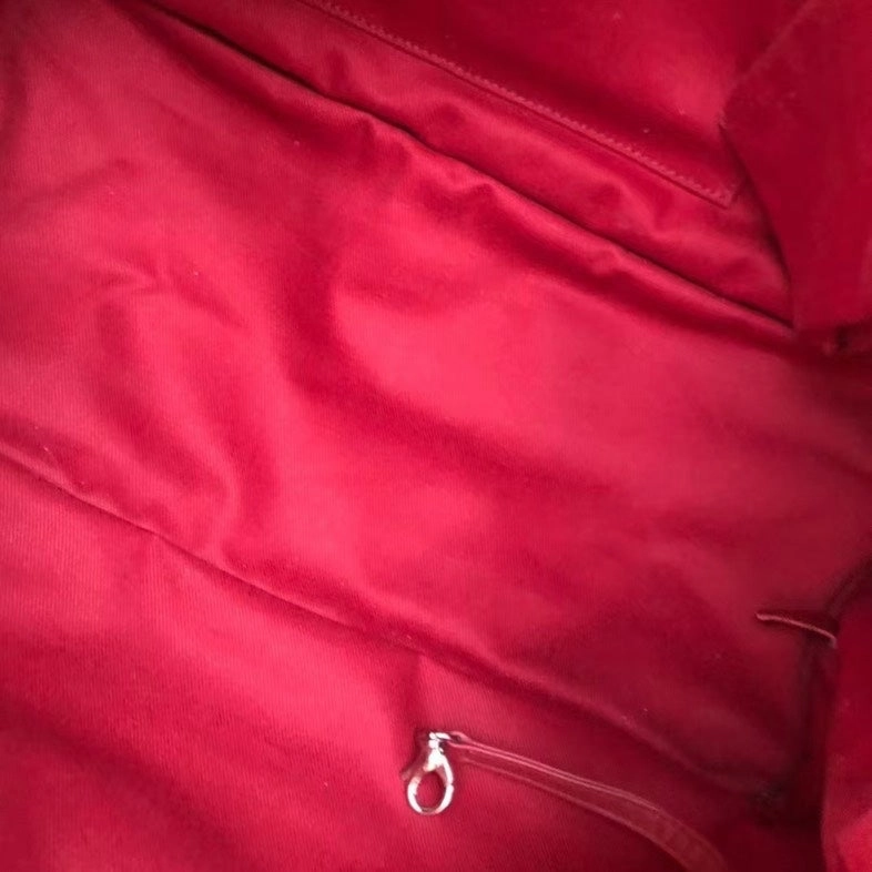 Chanel Red Leather Shoulder Bag