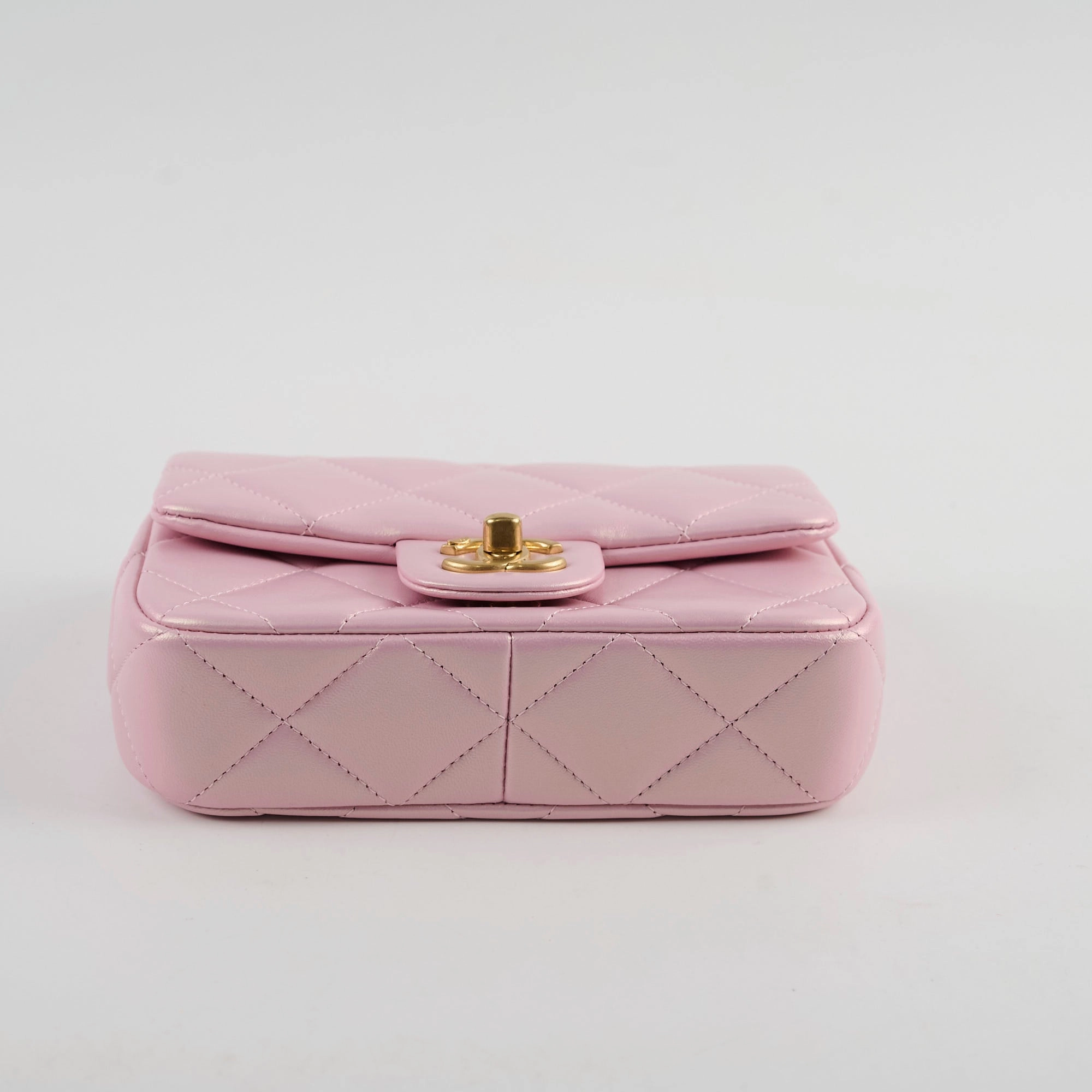 Chanel Seasonal Square Flap Pearl Iridescent Pink 2024