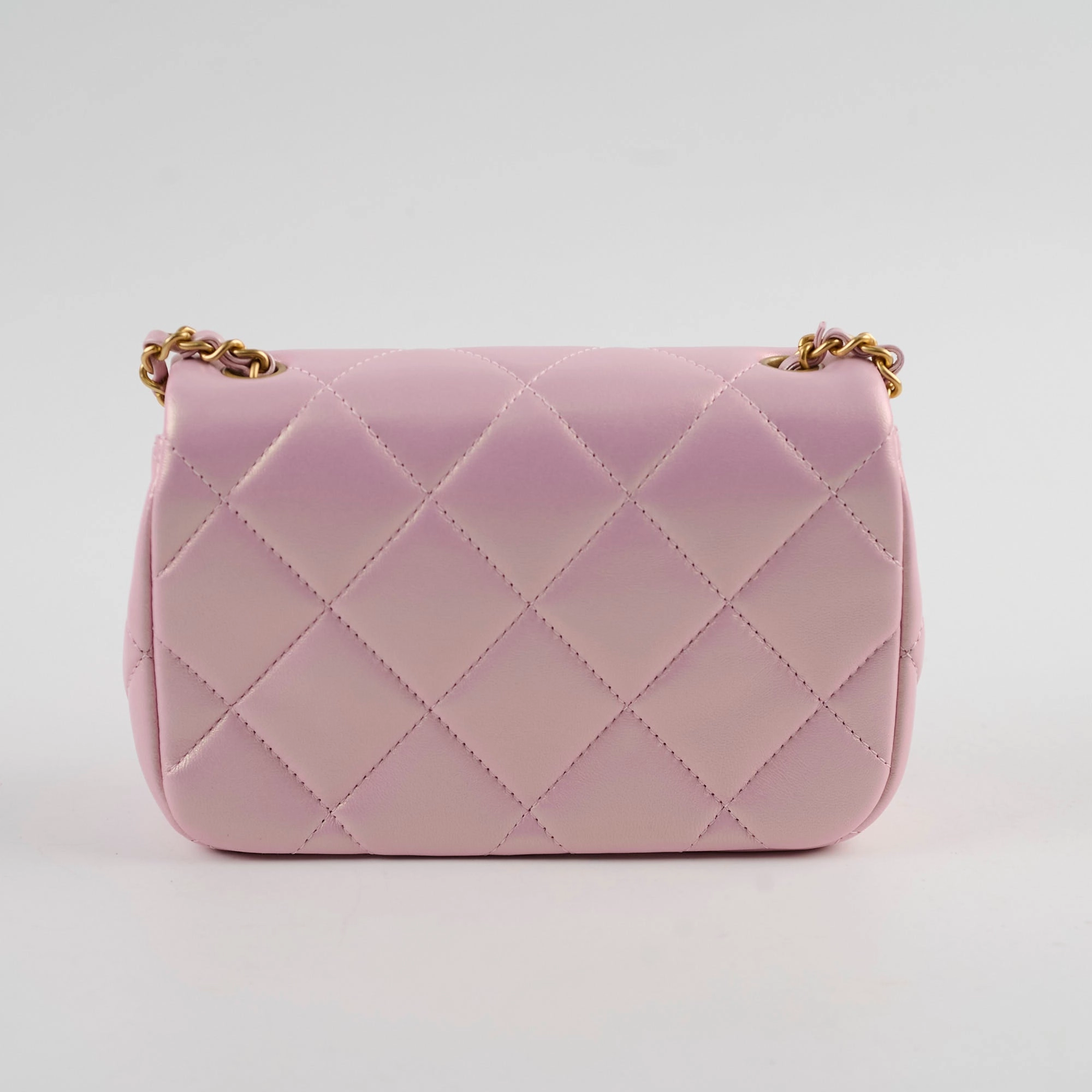 Chanel Seasonal Square Flap Pearl Iridescent Pink 2024