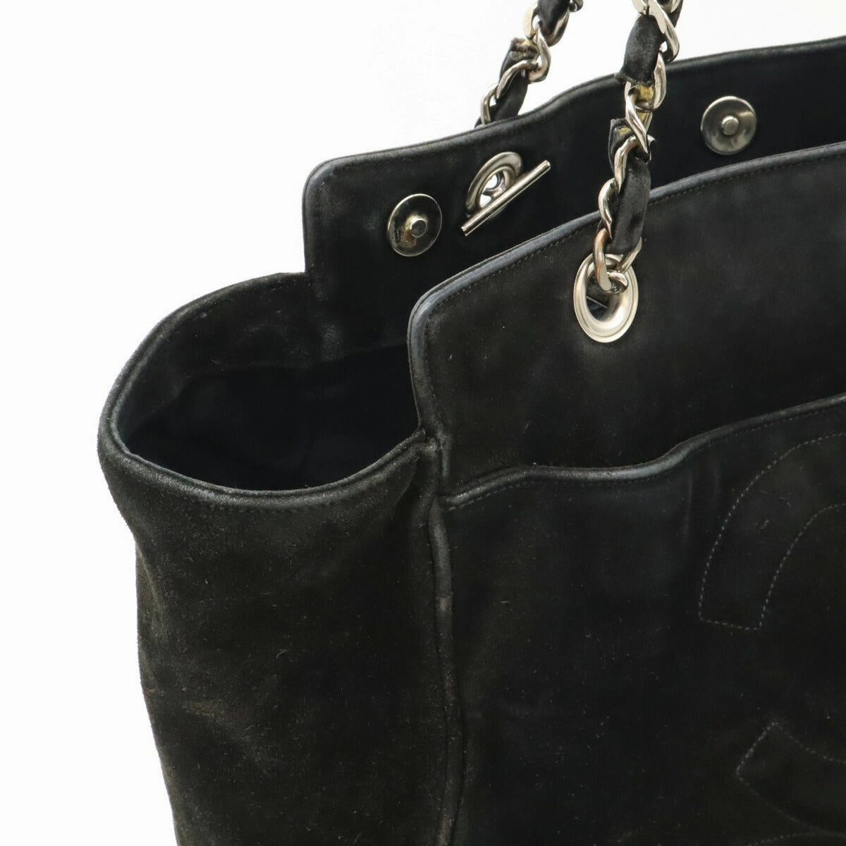 Chanel Suede Triple Coco Tote Bag