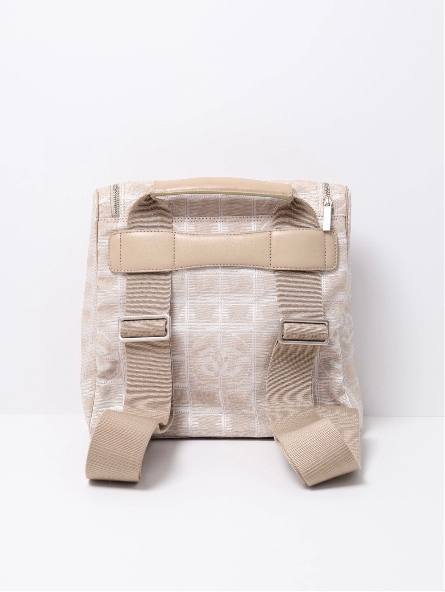 Chanel Travel Line Beige Backpack With Adjustable Strap - Excellent Condition