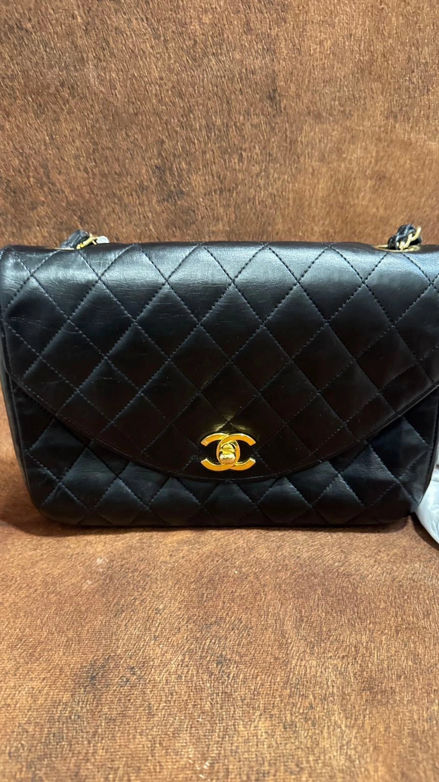 Chanel Vintage Black Flap Bag - Preloved Leather Shoulder Bag