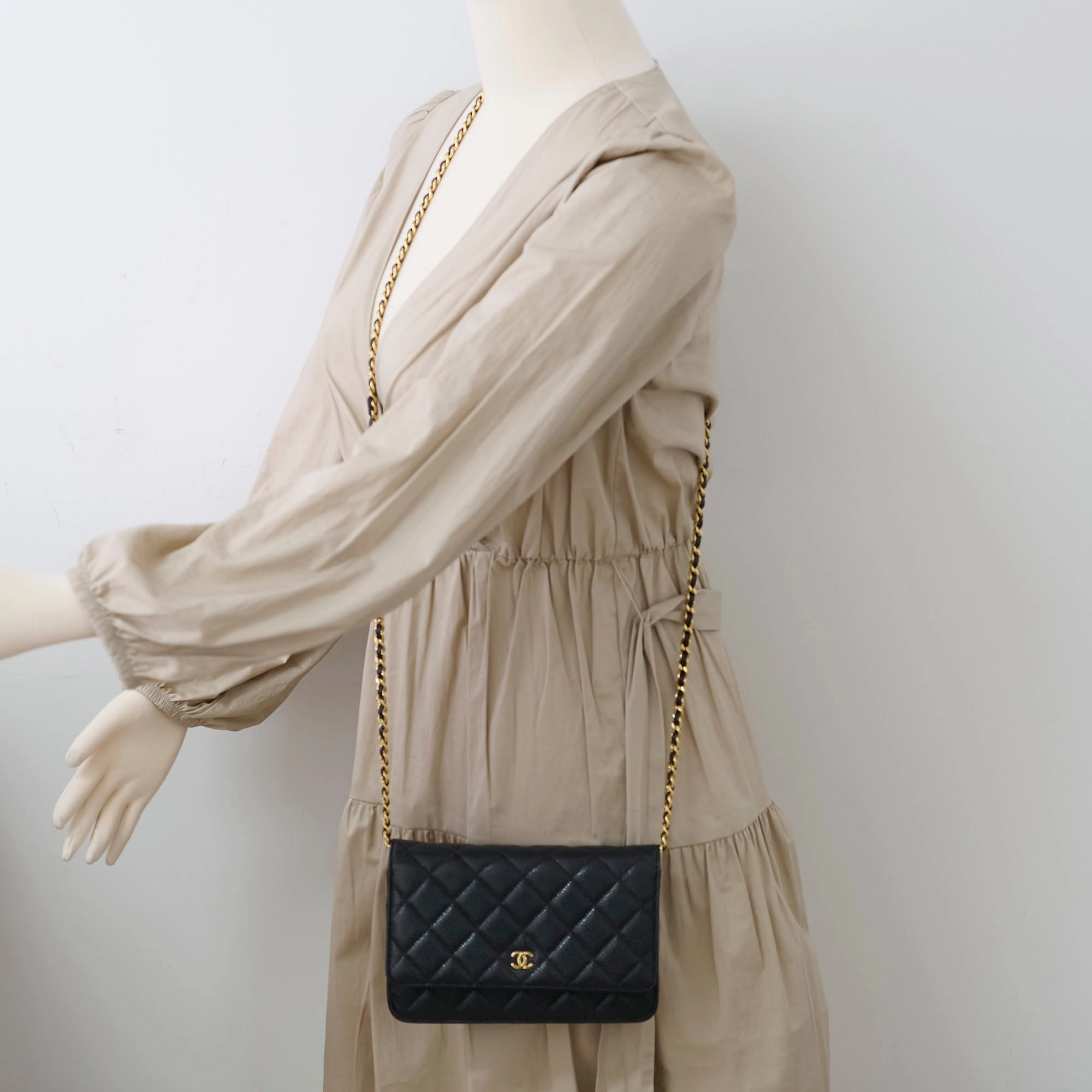 Chanel Wallet On Chain WOC Caviar Black